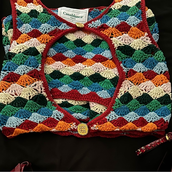 Casablanca cut-put crochet mini dress. Sold out everywhere! - Picture 2 of 3